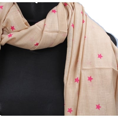 pareo donna NALI' beige cotone rosa AF424 Shopping Online
