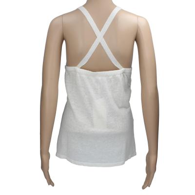 top donna STUDIO-J bianco panna lino AK317 Sottocosto