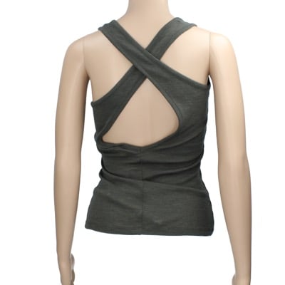 top canotta donna SUOLì 40 verde scuro tessuto AN662 Convenienza