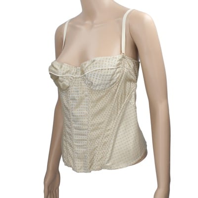 top donna AMULETI 44 beige lino AP14 Prezzo Ridotto