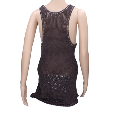 canotta vestito donna INHABIT XS grigio cotone AN675 Novità