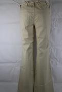 pantaloni donna FRANKIE MORELLO 30 beige cotone AM366 Nuovo