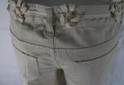 pantaloni donna FRANKIE MORELLO 30 beige cotone AM366 Nuovo