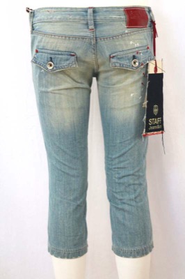 pantaloni donna STAFF JEANS & CO. 27 celeste cotone AR822 Acquista Ora
