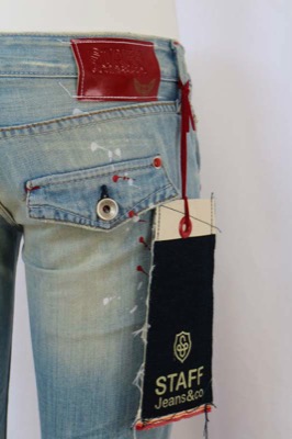 pantaloni donna STAFF JEANS & CO. 27 celeste cotone AR822 Acquista Ora