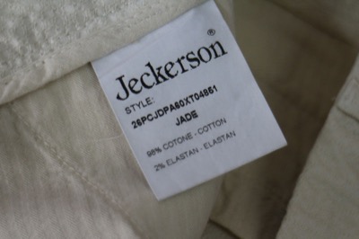 pantaloni donna JECKERSON 30 bianco crema cotone AS276 Promozione Limitata