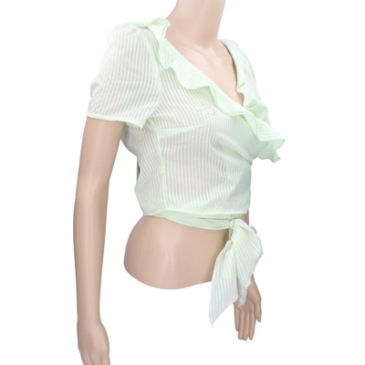 maglia donna ROCCOBAROCCO 42 verde poliestere cotone AP37 Sconto
