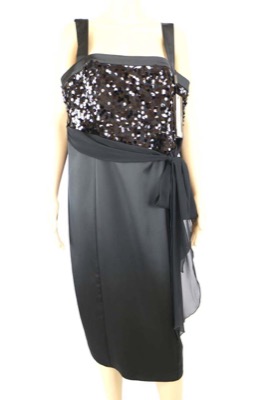 vestito donna ALTHEA 47 nero poliestere AM544 Vendita Calda