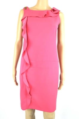 vestito donna BIANCOGHIACCIO 40 rosa poliestere AM281 Nuova