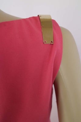 vestito donna BIANCOGHIACCIO 40 rosa poliestere AM281 Nuova