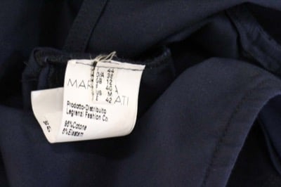 vestito donna MARIELLA ROSATI 50 blu cotone AM396 2025
