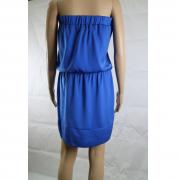 vestito donna BIANCOGHIACCIO blu poliestere AM448 Qualità