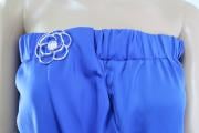 vestito donna BIANCOGHIACCIO blu poliestere AM448 Qualità