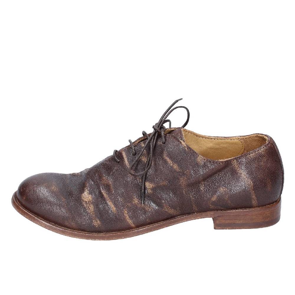 scarpe donna MOMA classiche marrone pelle oro 39406A VINTAGE EX449 Qualità Garantita