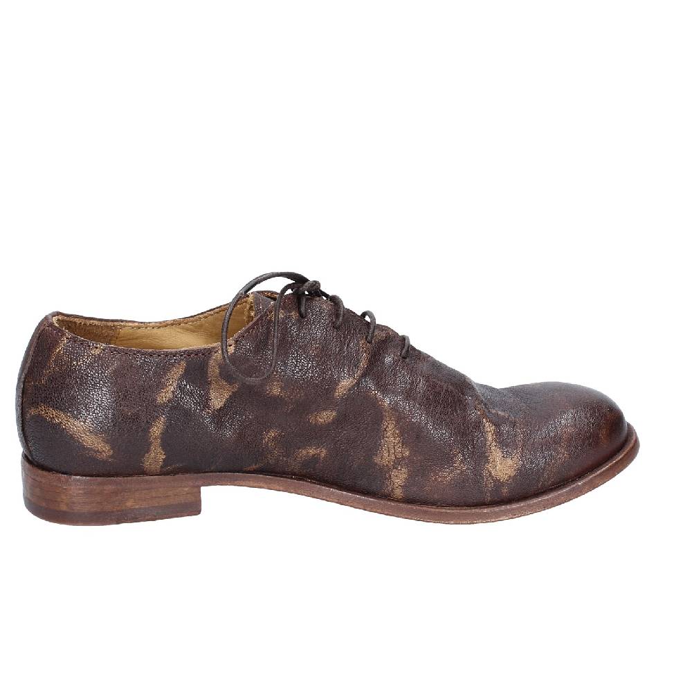scarpe donna MOMA classiche marrone pelle oro 39406A VINTAGE EX449 Qualità Garantita