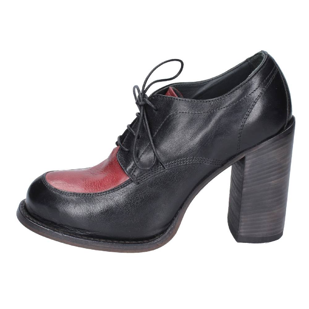 scarpe donna MOMA classiche nero pelle viola 85305A EY560 Super sconto