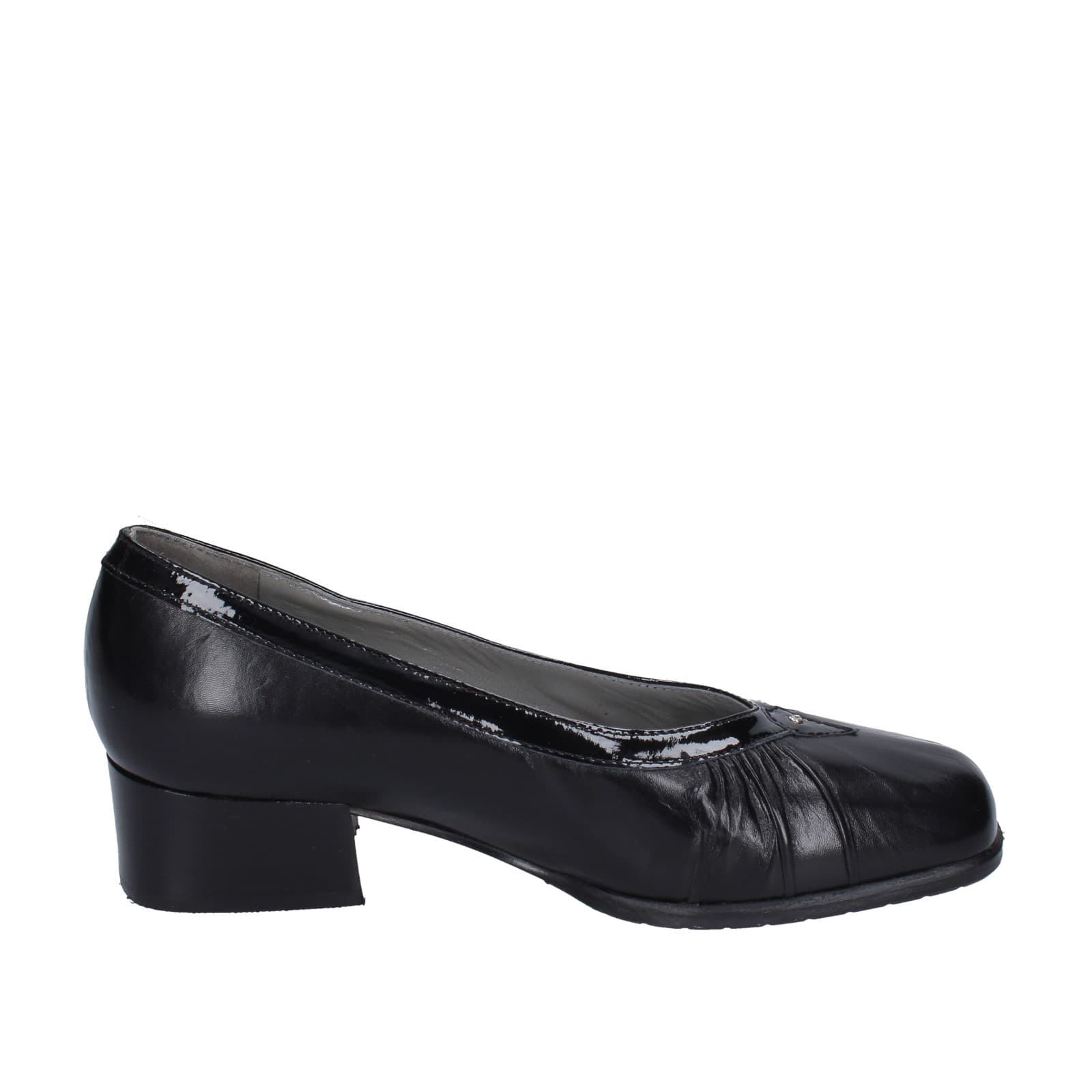 scarpe donna CONFORT decollete nero pelle vernice EZ367 Vendita Calda