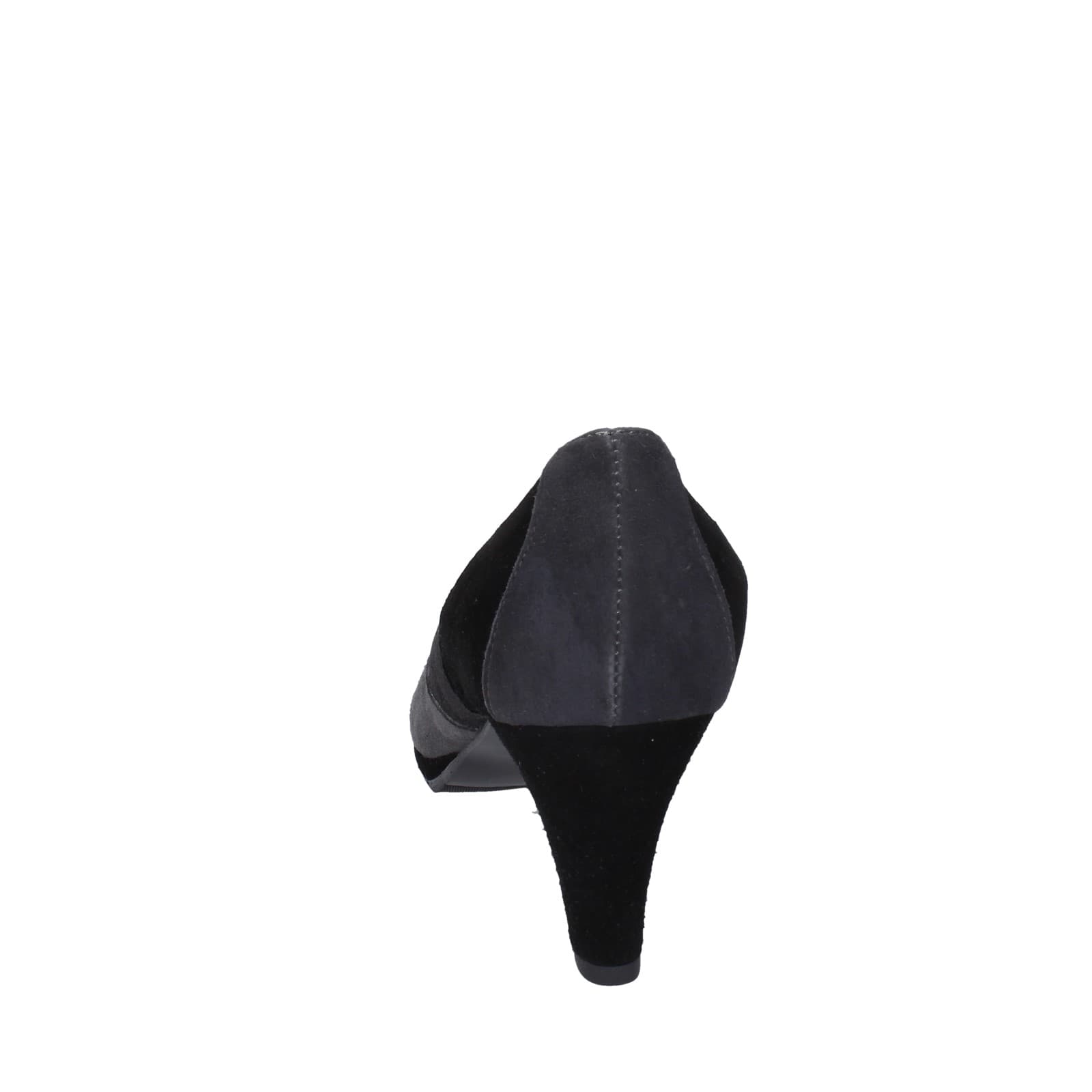 scarpe donna CONFORT decollete nero camoscio grigio EZ369 Vendita Economica