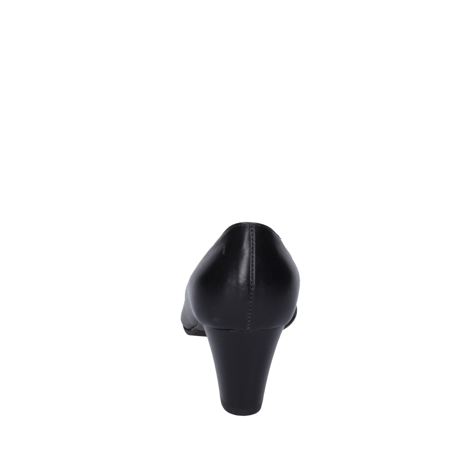 scarpe donna CONFORT decollete nero pelle EZ417 Nuova