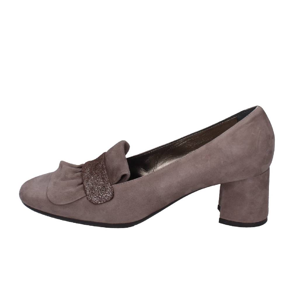 scarpe donna CONFORT decollete marrone camoscio EZ399 In Linea