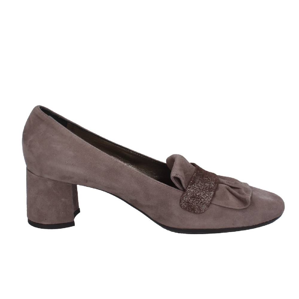 scarpe donna CONFORT decollete marrone camoscio EZ399 In Linea