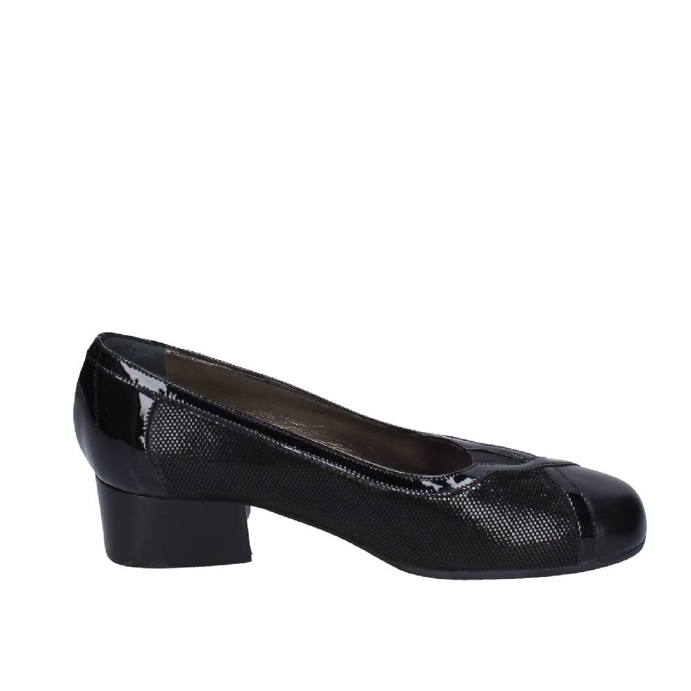 scarpe donna CONFORT decollete nero pelle vernice EZ401 Vendita