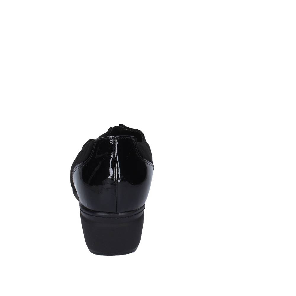 scarpe donna CONFORT decollete nero vernice camoscio EZ330 Promozione