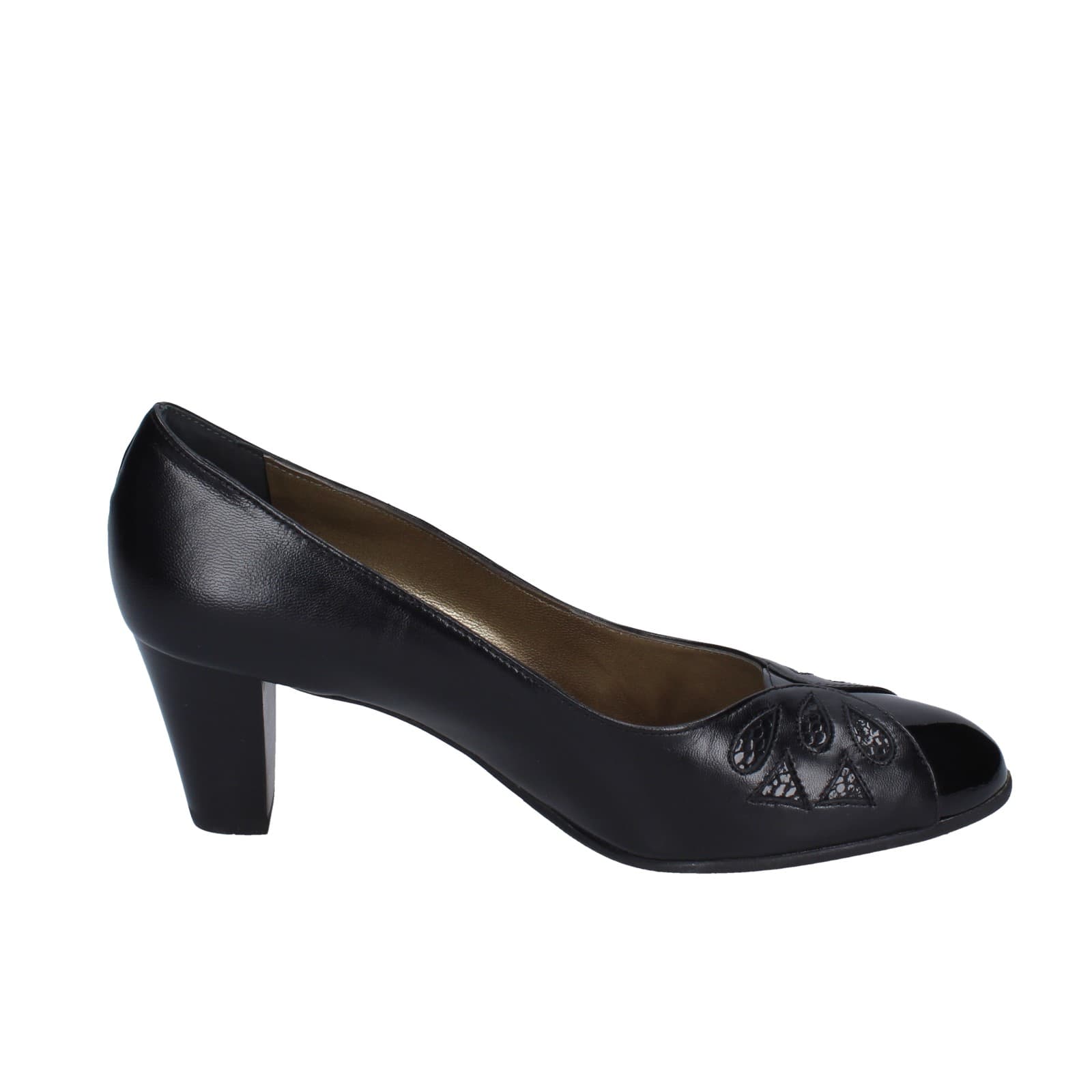 scarpe donna CONFORT decollete nero pelle vernice EZ400 Spedizione Gratuita