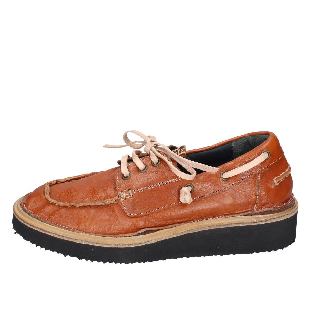 scarpe donna MOMA mocassini marrone pelle 80302A EY597 Soddisfazione Garantita