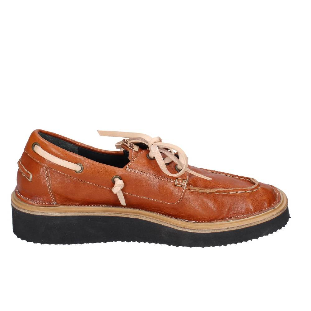 scarpe donna MOMA mocassini marrone pelle 80302A EY597 Soddisfazione Garantita