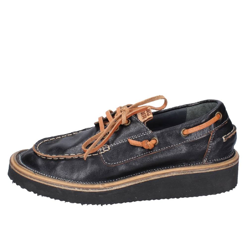 scarpe donna MOMA mocassini nero pelle EY598 Qualità Garantita