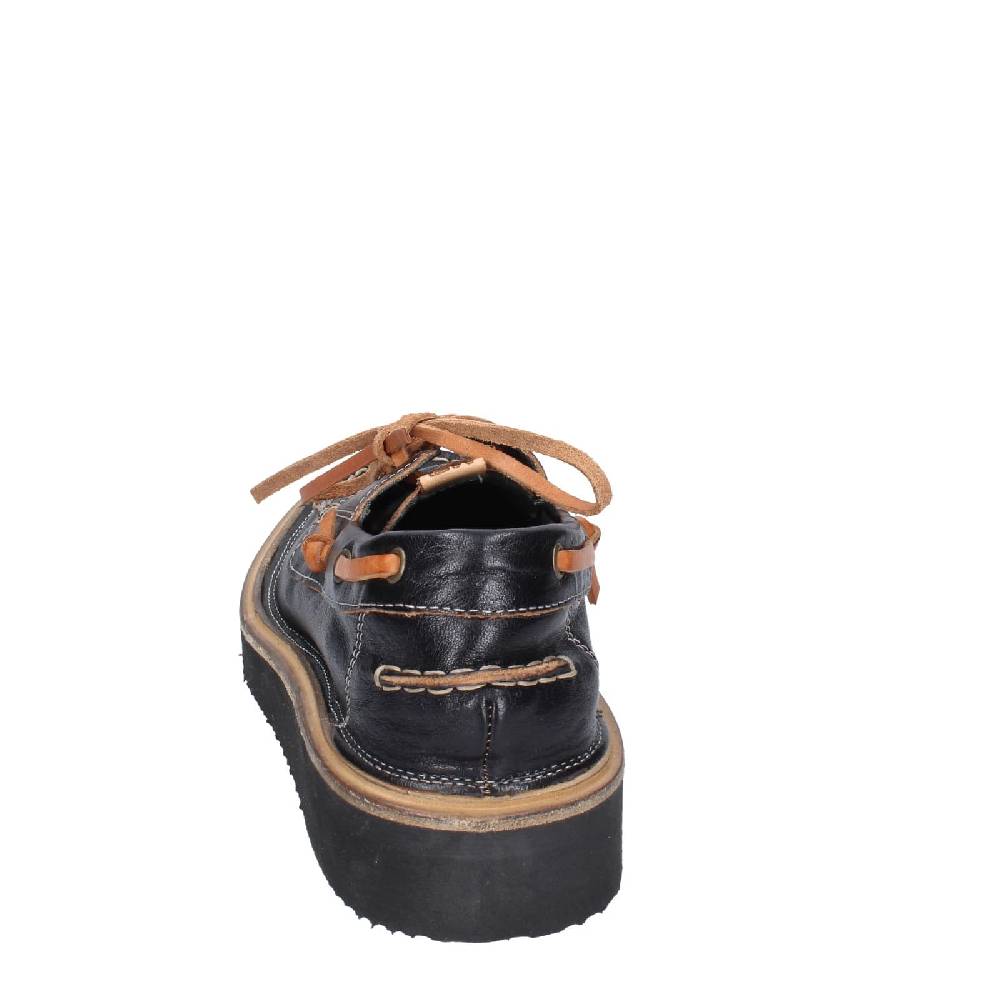 scarpe donna MOMA mocassini nero pelle EY598 Qualità Garantita