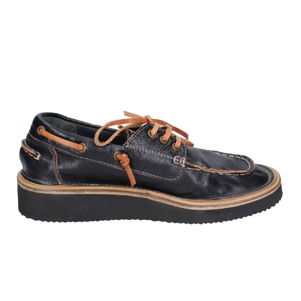 scarpe donna MOMA mocassini nero pelle EY598 Qualità Garantita