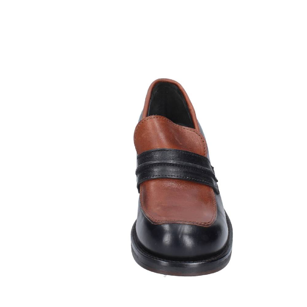 scarpe donna MOMA mocassini marrone pelle nero 72304E EY559 Consegna Veloce