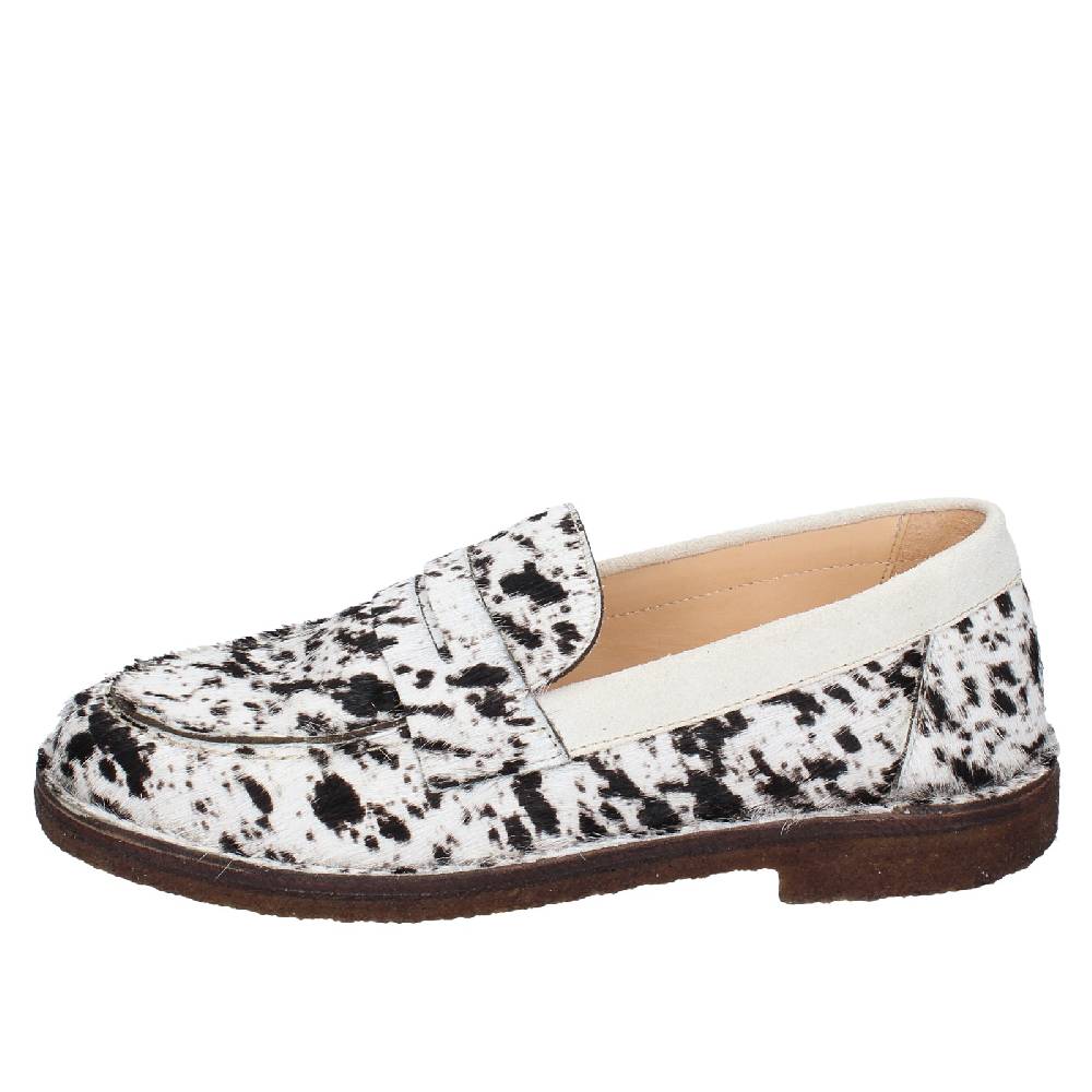 scarpe donna ASTORFLEX mocassini bianco cavallino nero camoscio EY780 Prezzo Ridotto