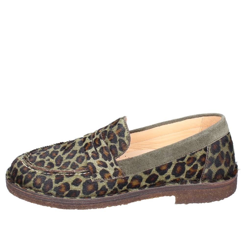 scarpe donna ASTORFLEX mocassini verde cavallino camoscio EY783 Sottocosto