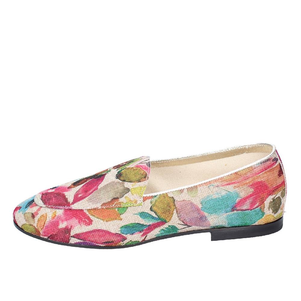scarpe donna ANNIEL mocassini multicolore tessuto EY674 Novità