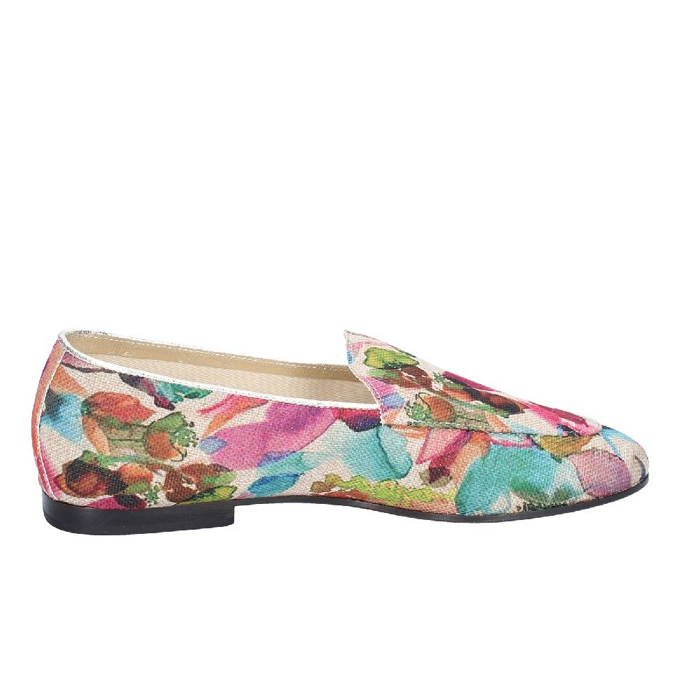 scarpe donna ANNIEL mocassini multicolore tessuto EY674 Novità