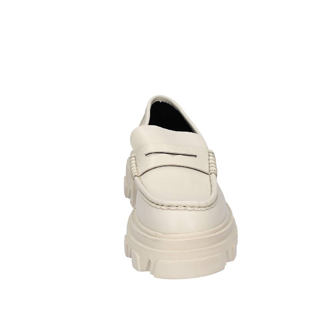 scarpe donna STOKTON mocassini beige pelle EY944 Presa
