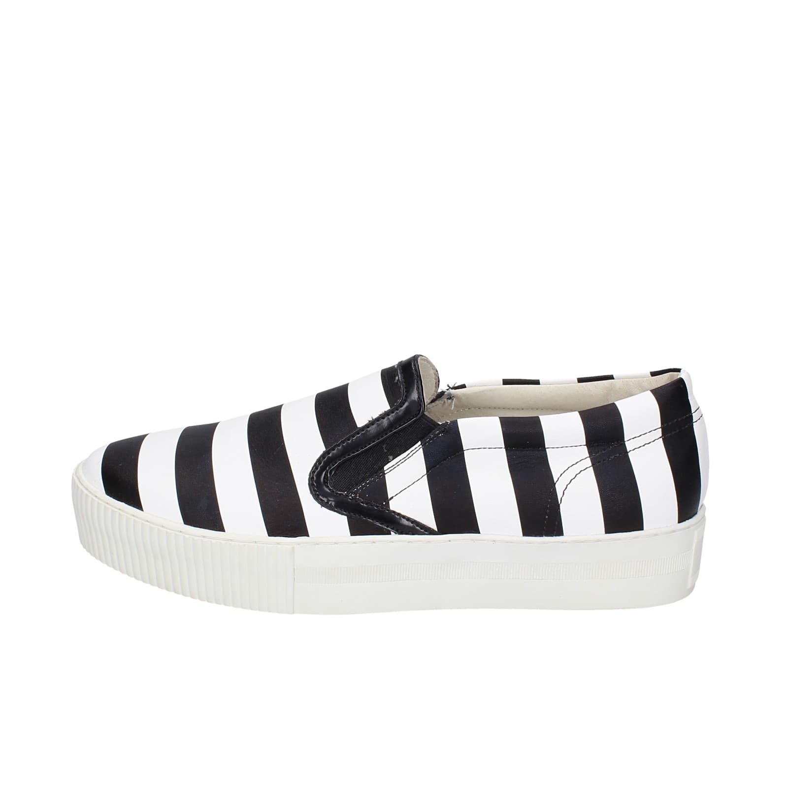 scarpe donna CULT mocassini bianco pelle nero EY359 Outlet