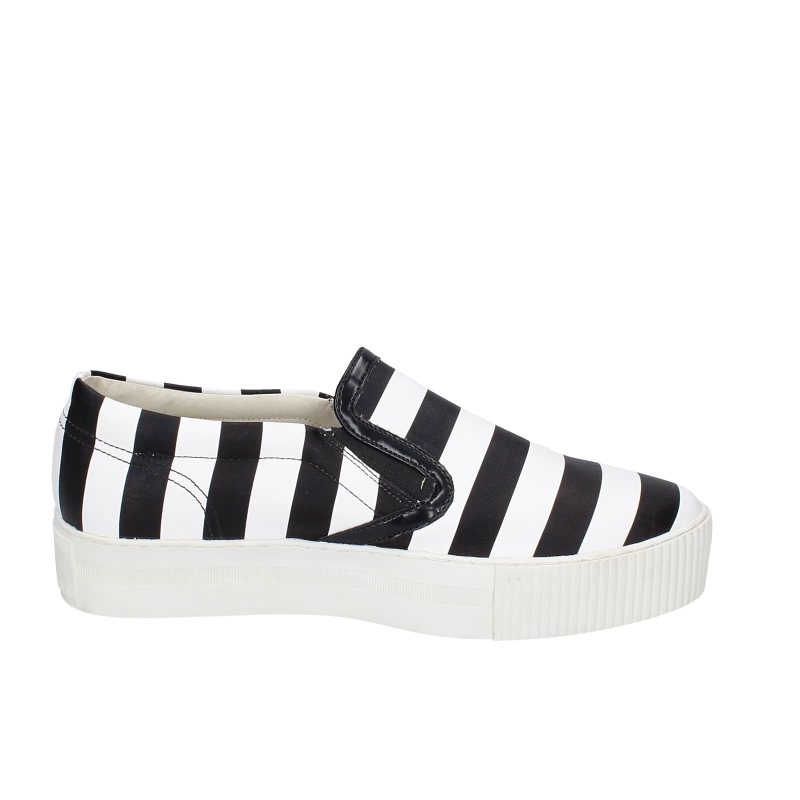 scarpe donna CULT mocassini bianco pelle nero EY359 Outlet