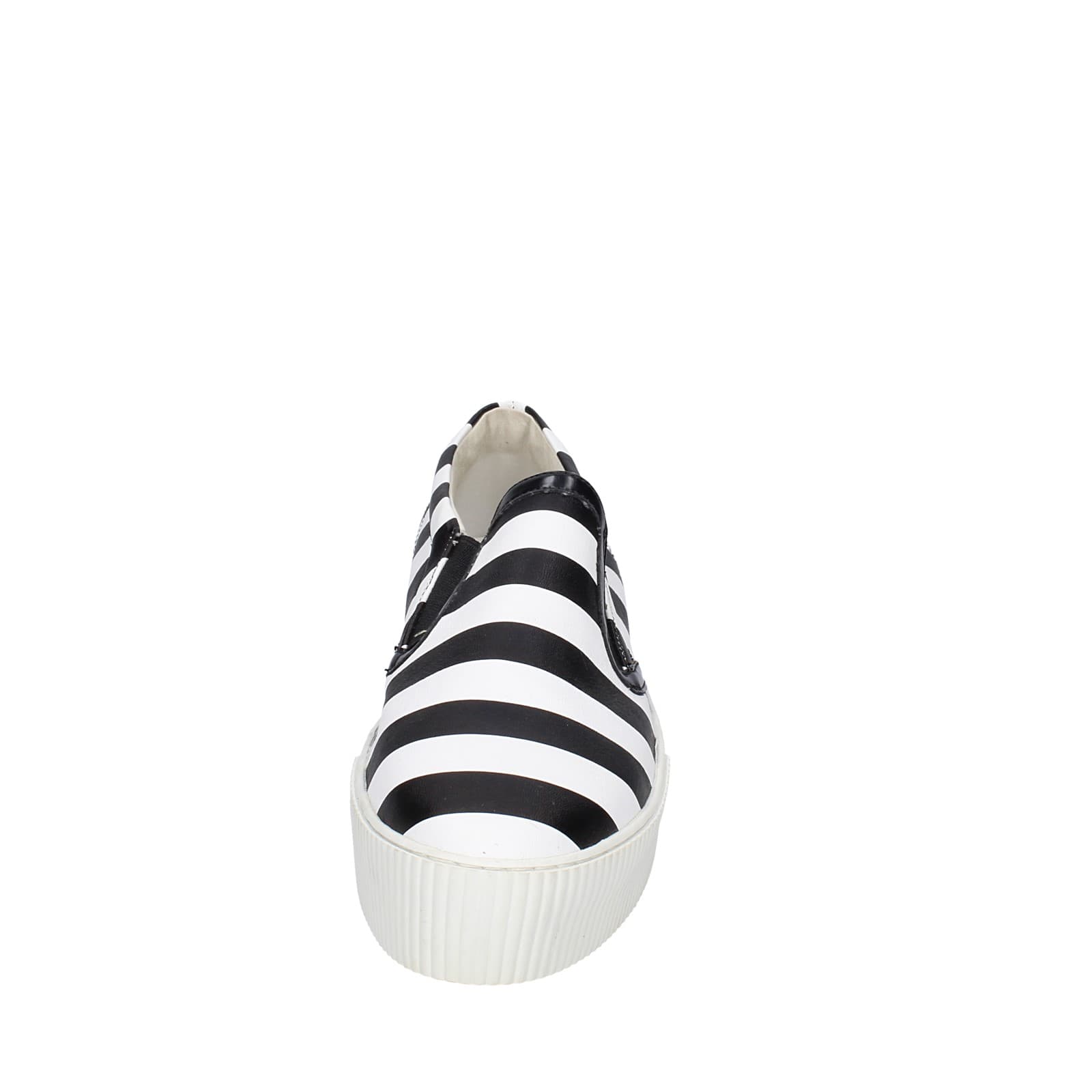 scarpe donna CULT mocassini bianco pelle nero EY359 Outlet