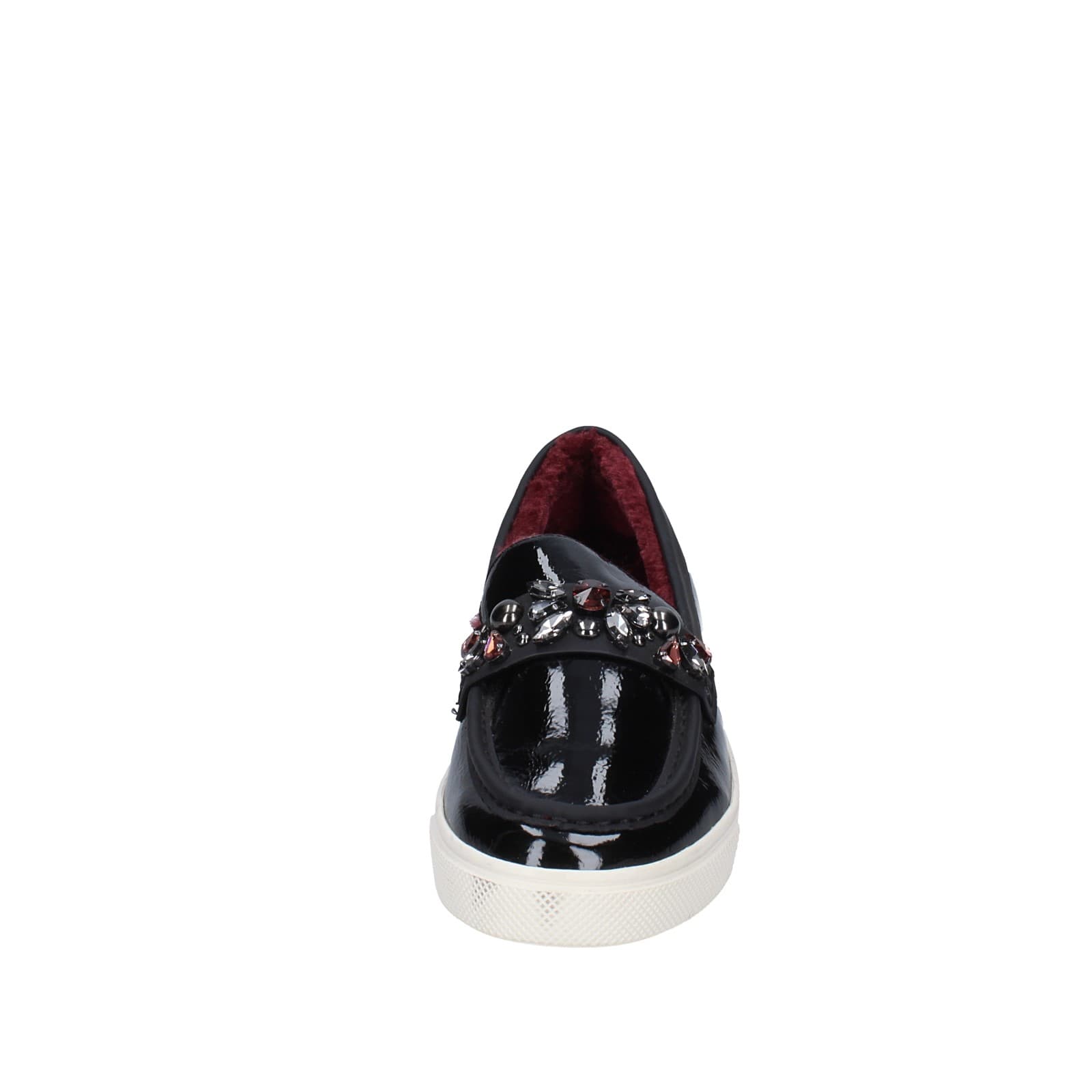scarpe donna LUCIANO BARACHINI mocassini nero vernice EY169 Saldi