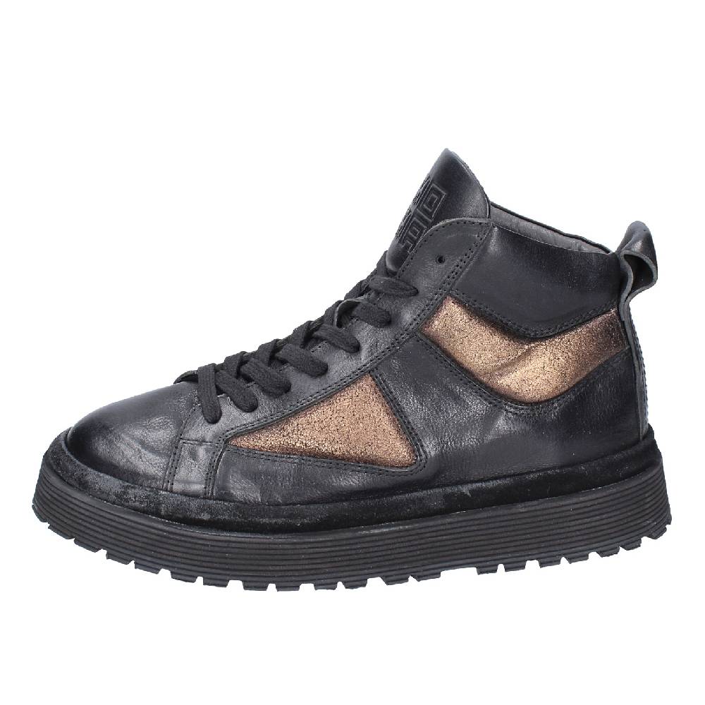 scarpe donna MOMA sneakers nero pelle bronzo 1BW316 EY622 Fornitura limitata
