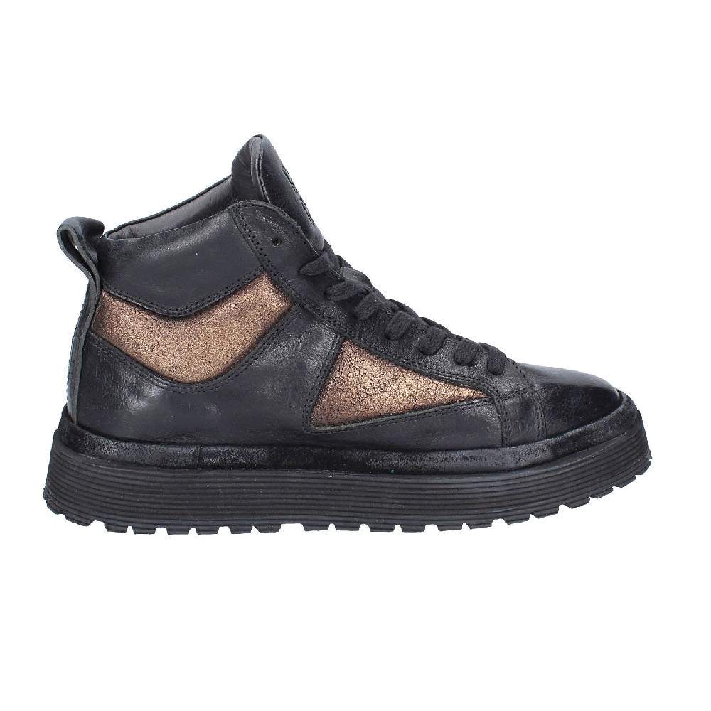scarpe donna MOMA sneakers nero pelle bronzo 1BW316 EY622 Fornitura limitata