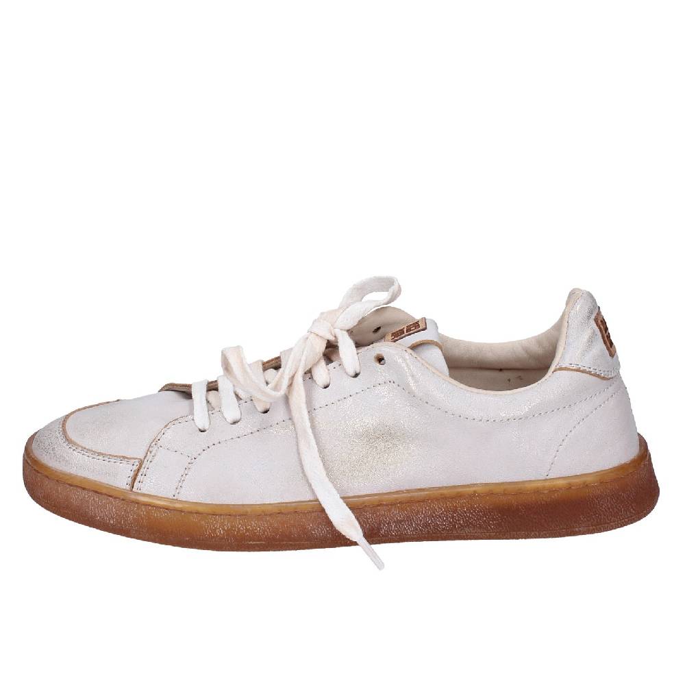 scarpe donna MOMA sneakers bianco pelle platino 49401A VINTAGE EX442 In Saldo