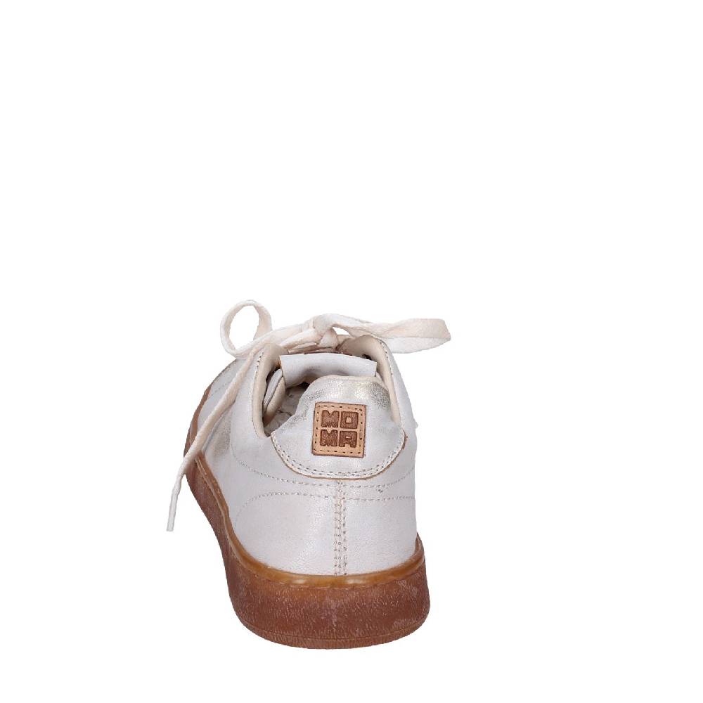 scarpe donna MOMA sneakers bianco pelle platino 49401A VINTAGE EX442 In Saldo