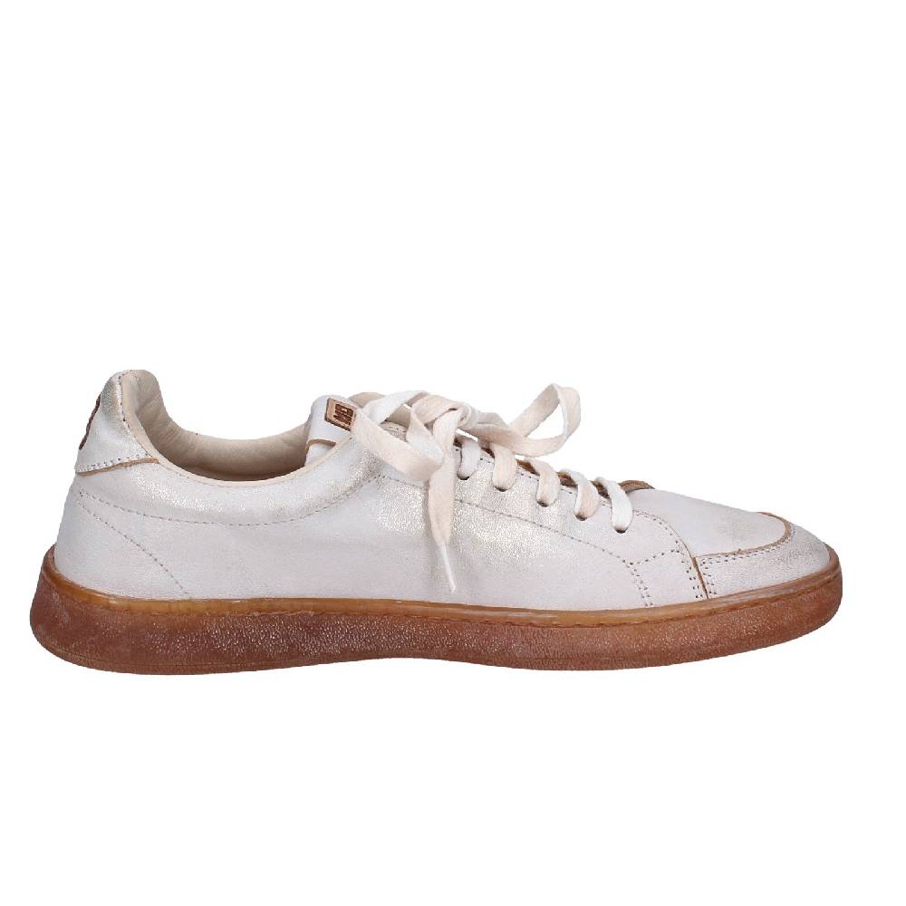 scarpe donna MOMA sneakers bianco pelle platino 49401A VINTAGE EX442 In Saldo