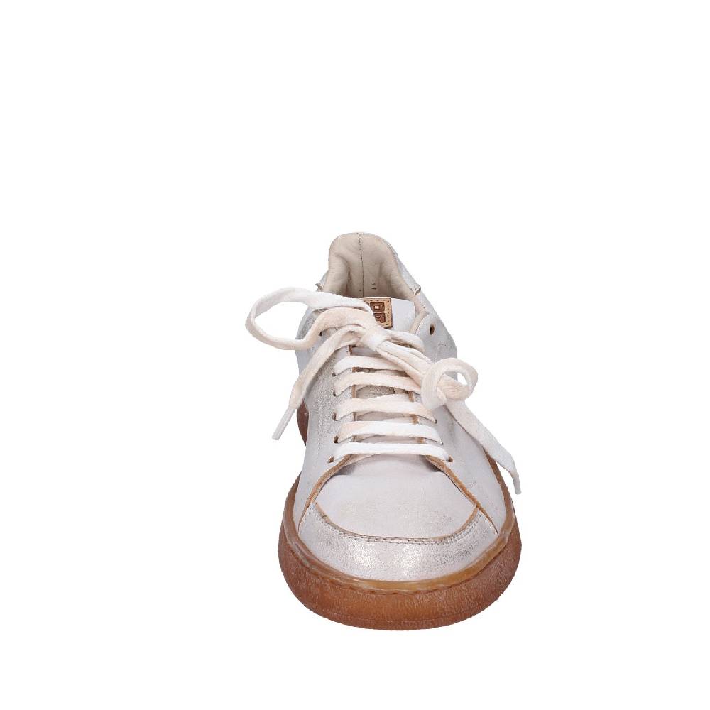scarpe donna MOMA sneakers bianco pelle platino 49401A VINTAGE EX442 In Saldo