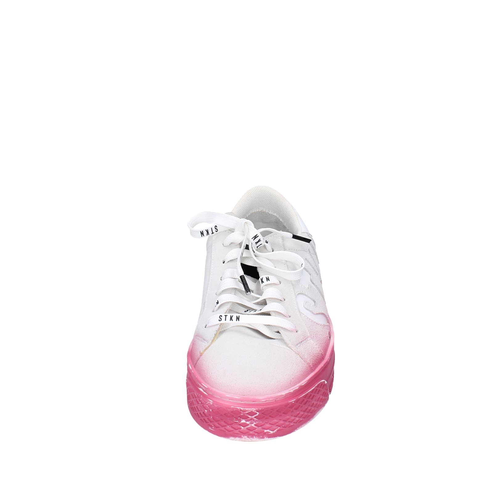 scarpe donna STKN sneakers grigio camoscio rosa EY134 Nuovo
